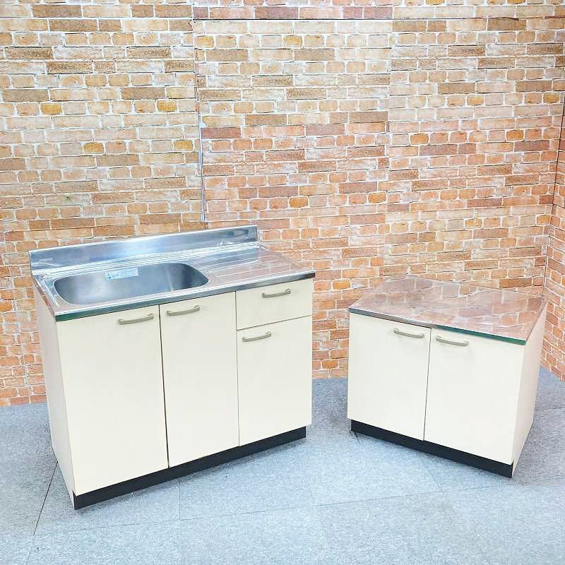 中古品】【良品】 Sunwave ステンレス製 ボックスキッチン 調理台 