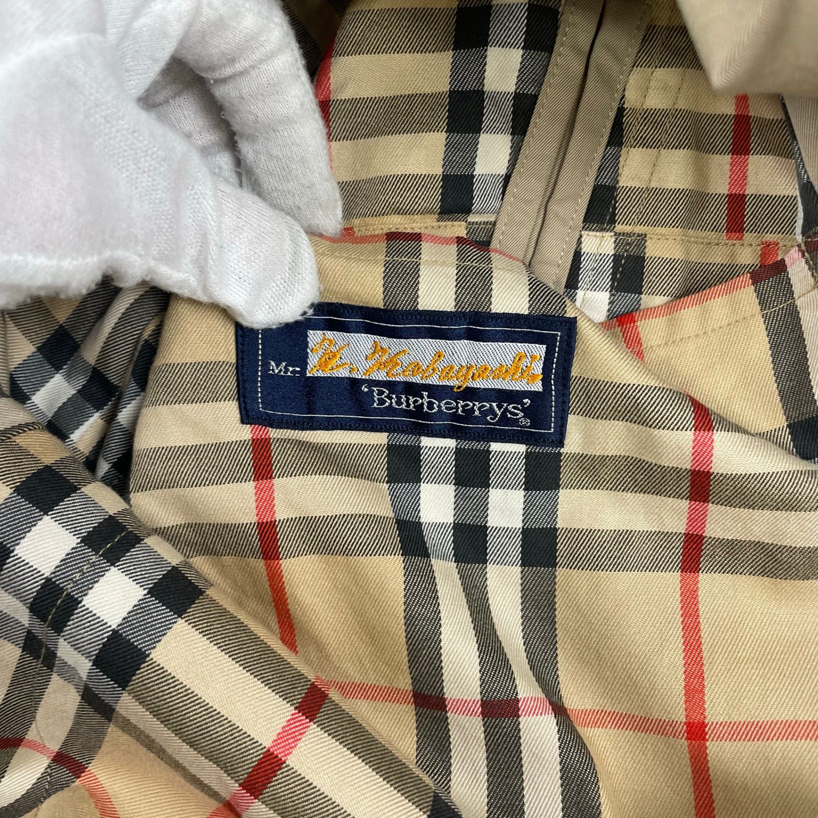 Burberry's バーバリーズ / 90sコットン100％ギャバジンステンカラー