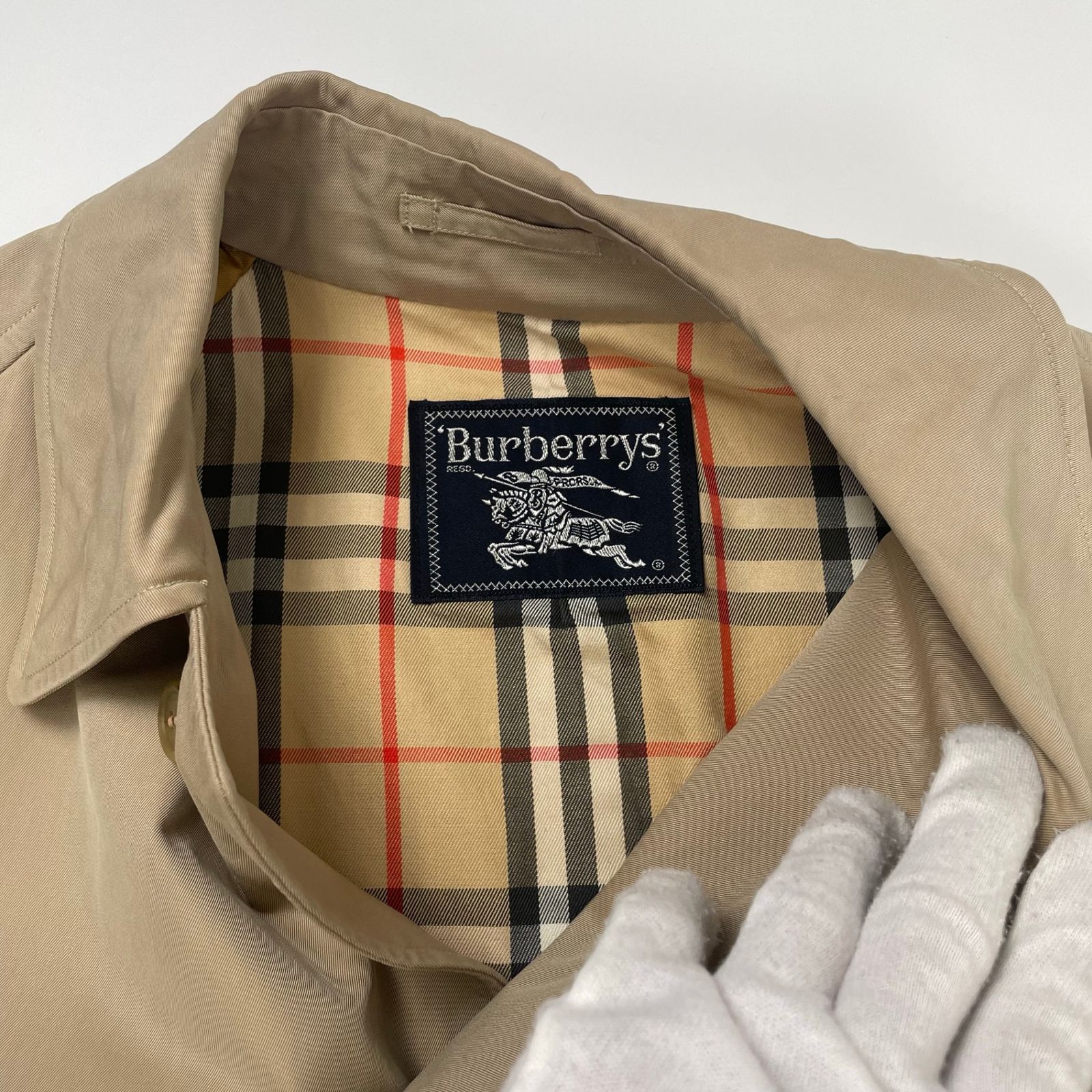Burberry's バーバリーズ / 90sコットン100％ギャバジンステンカラー