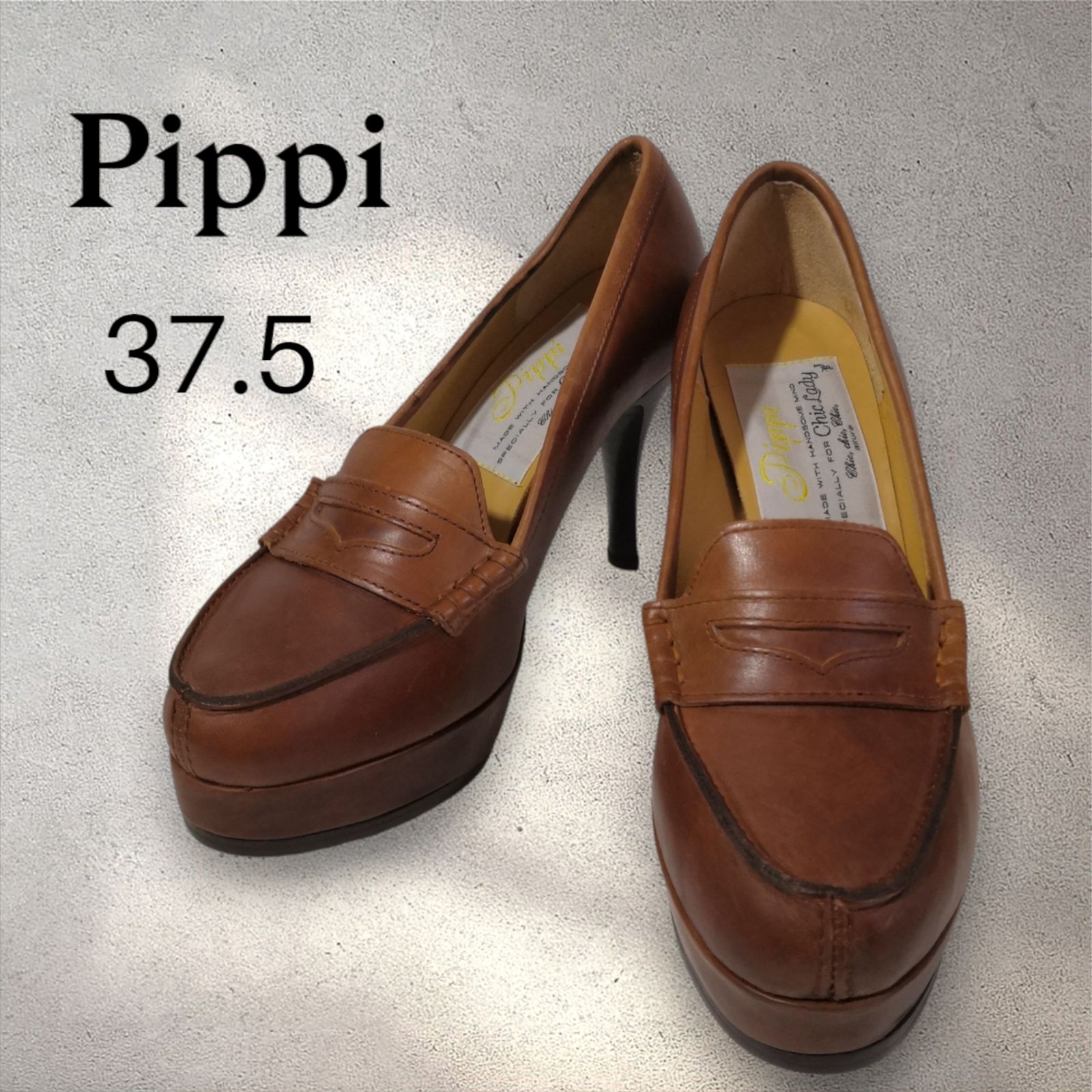 PIPPI CHIC ピッピシック ハイヒール ローファーパンプス 厚底 37.5 