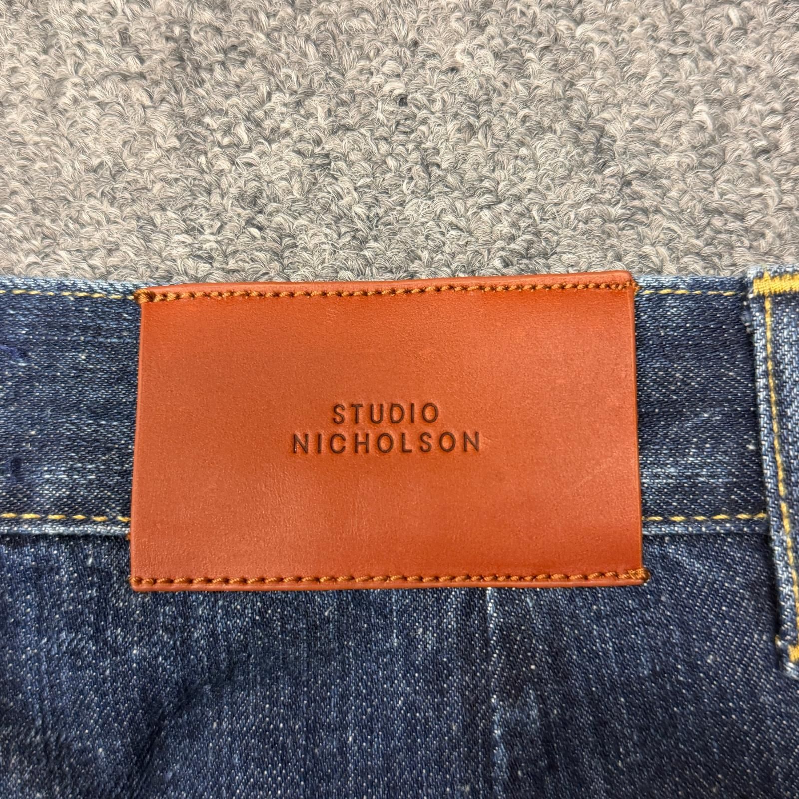 参考上代53900円 未使用 STUDIO NICHOLSON WASHED DENIM ウォッシュド 
