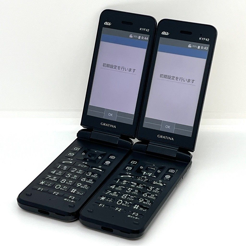 ジャンク2台】GRATINA KYF42 au SIMロック解除済 4G LTE ブラック 