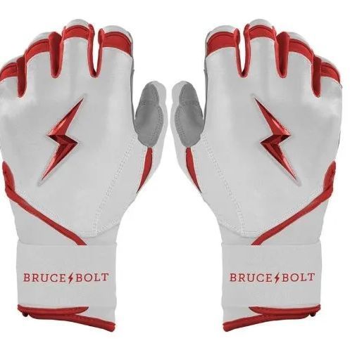 ブルースボルト　野球　ソフトボール　バッティンググローブ　ロングカフ　レッド　Grey Series Long Cuff Batting Gloves - Red