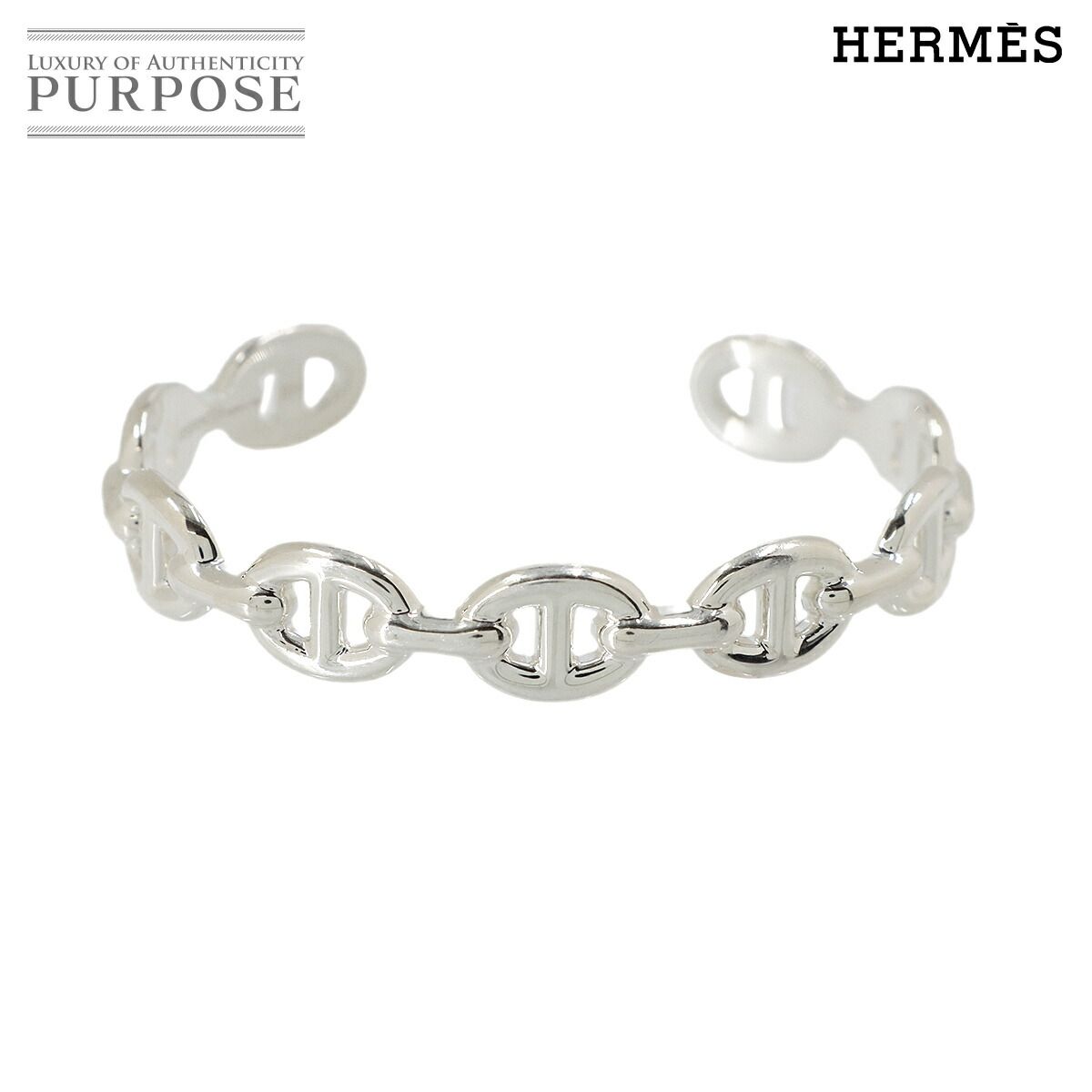 新品同様 エルメス HERMES シェーヌダンクル アンシェネ バングル SH 