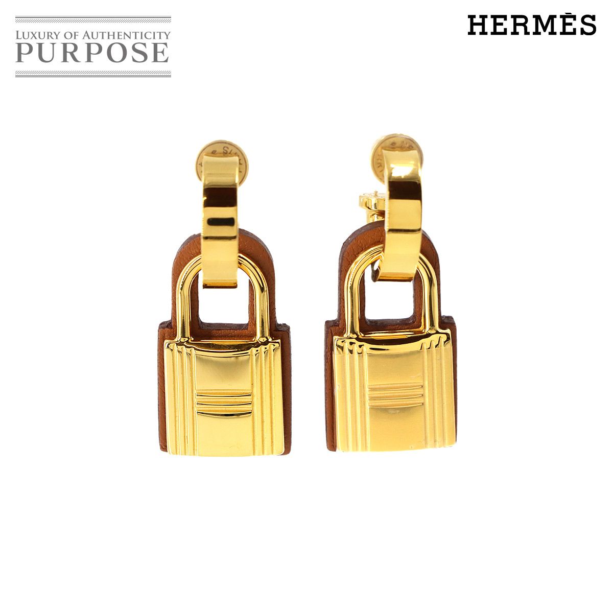 未使用 展示品 エルメス HERMES オーケリー ピアス カデナ型