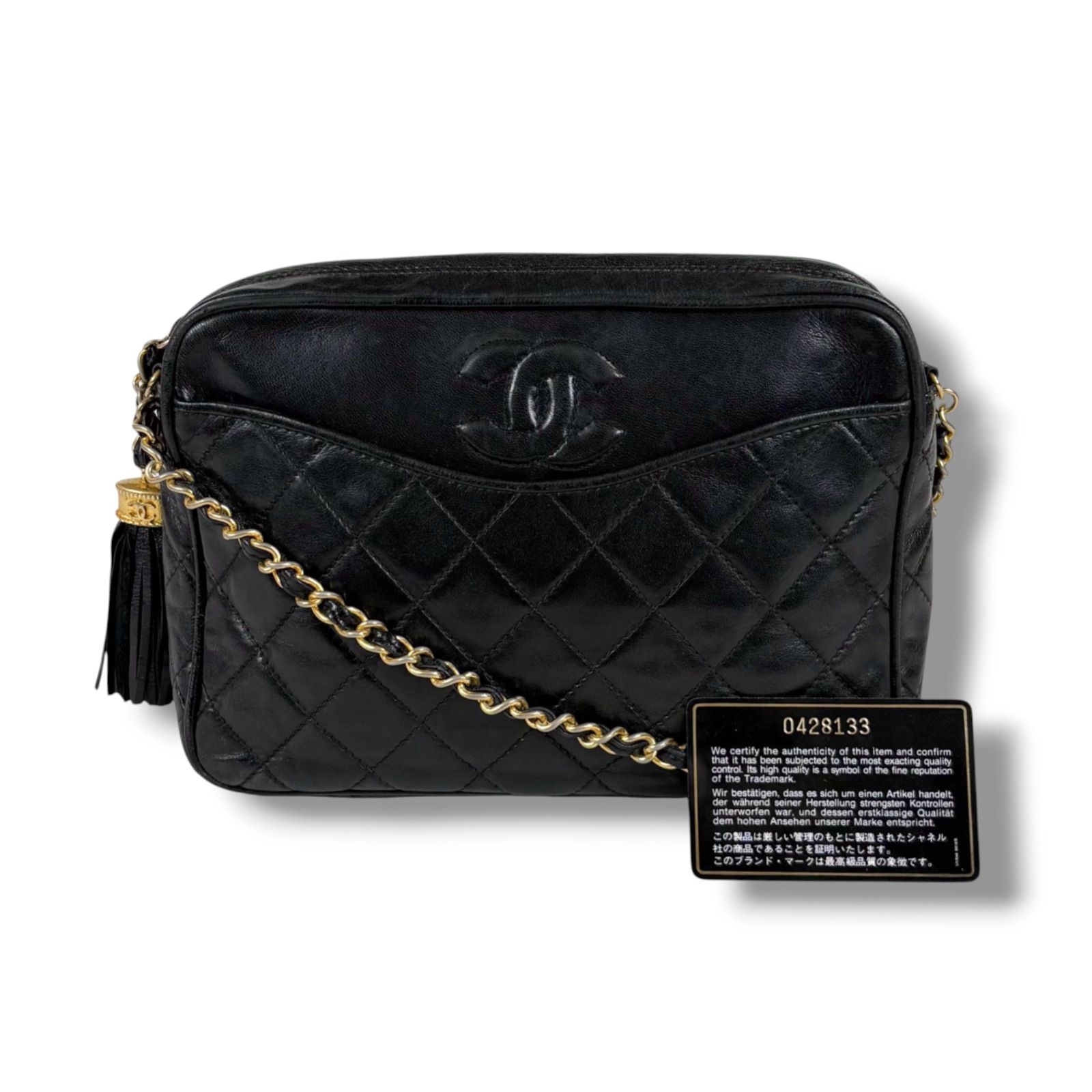シャネル CHANEL マトラッセ チェーンショルダーバッグ タッセル 