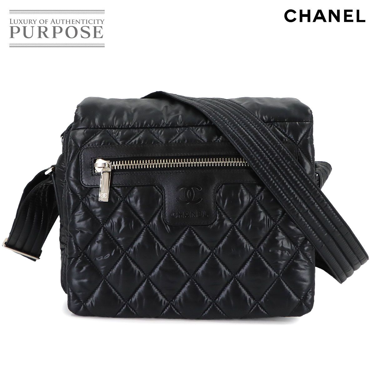 CHANEL ブラック レザー バッグ 中型 シャネル レザー バッグ 新品未使用 シャネル(CHANEL) 中古 レザー