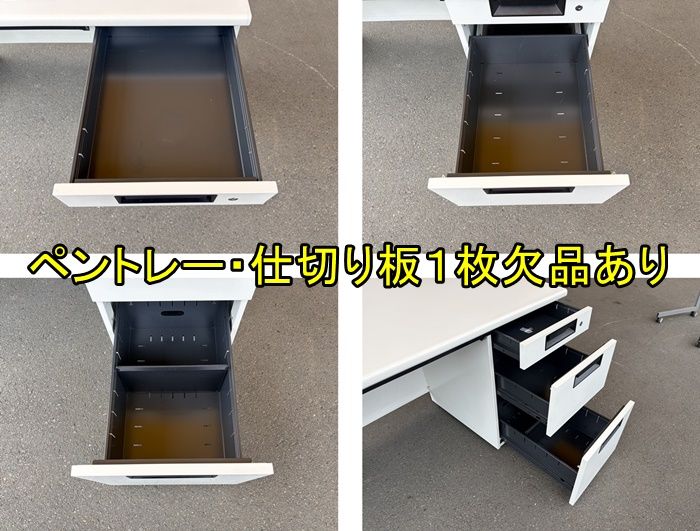 ちづページ 事務・店舗用品 【】【一部地域送料無料】プラス 片袖机 ※鍵付き フラット
