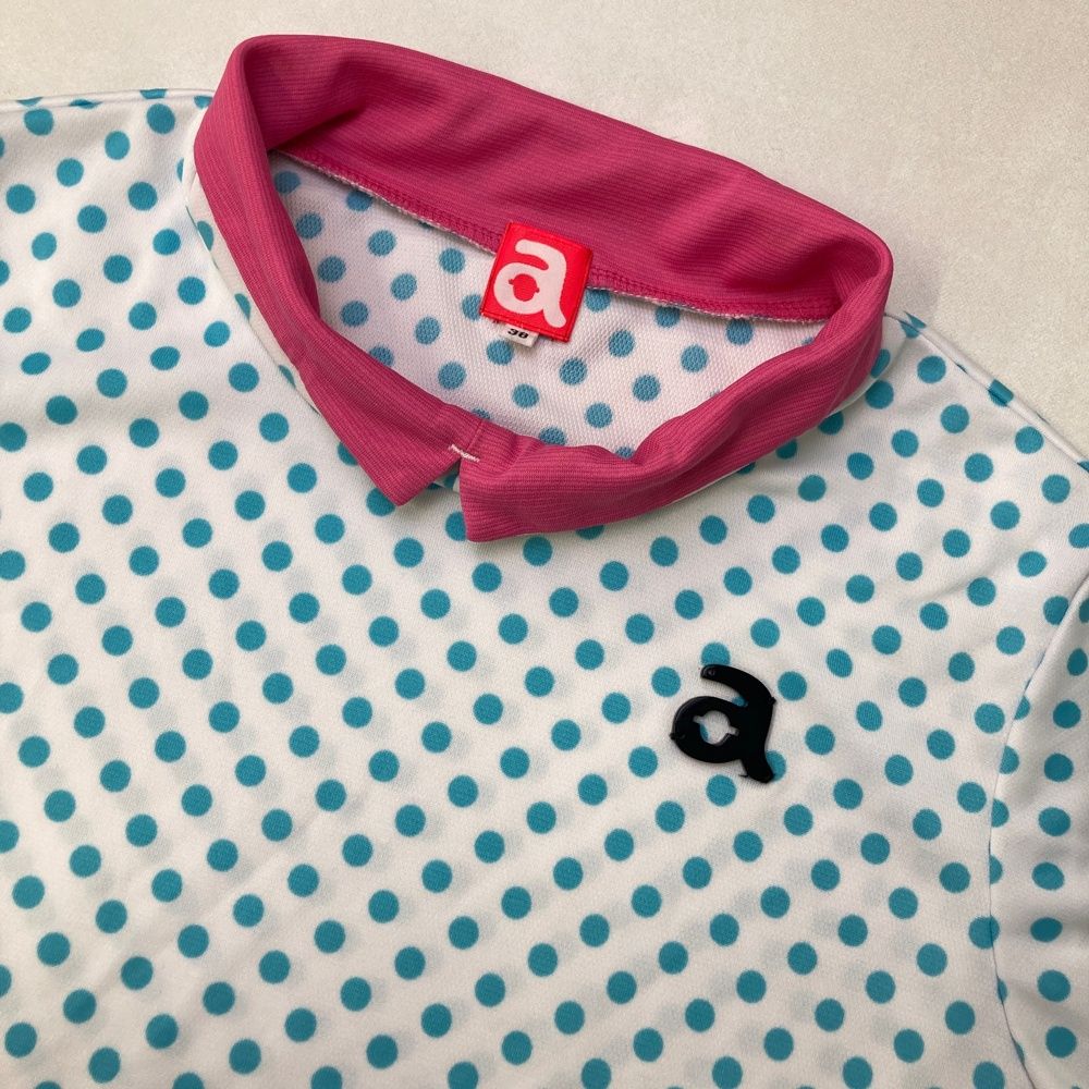 アルチビオ レディース 半袖 ハイネック Tシャツ サイズ40 サイズ：38 ARCHIVIO アルチビオ ハイネック半袖Tシャツ ドット柄