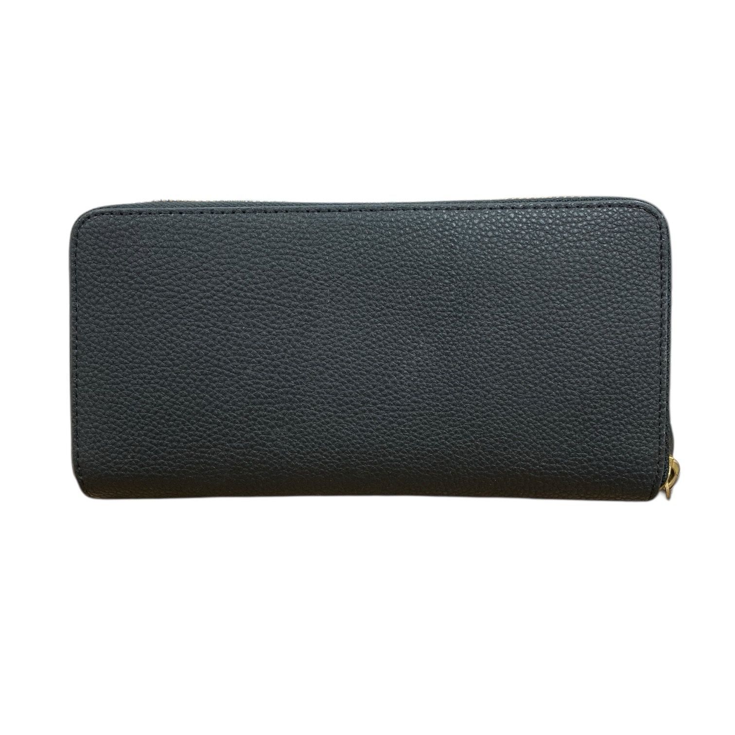 COACH コーチ レザー ラウンドファスナー長財布 CC489 ブラック