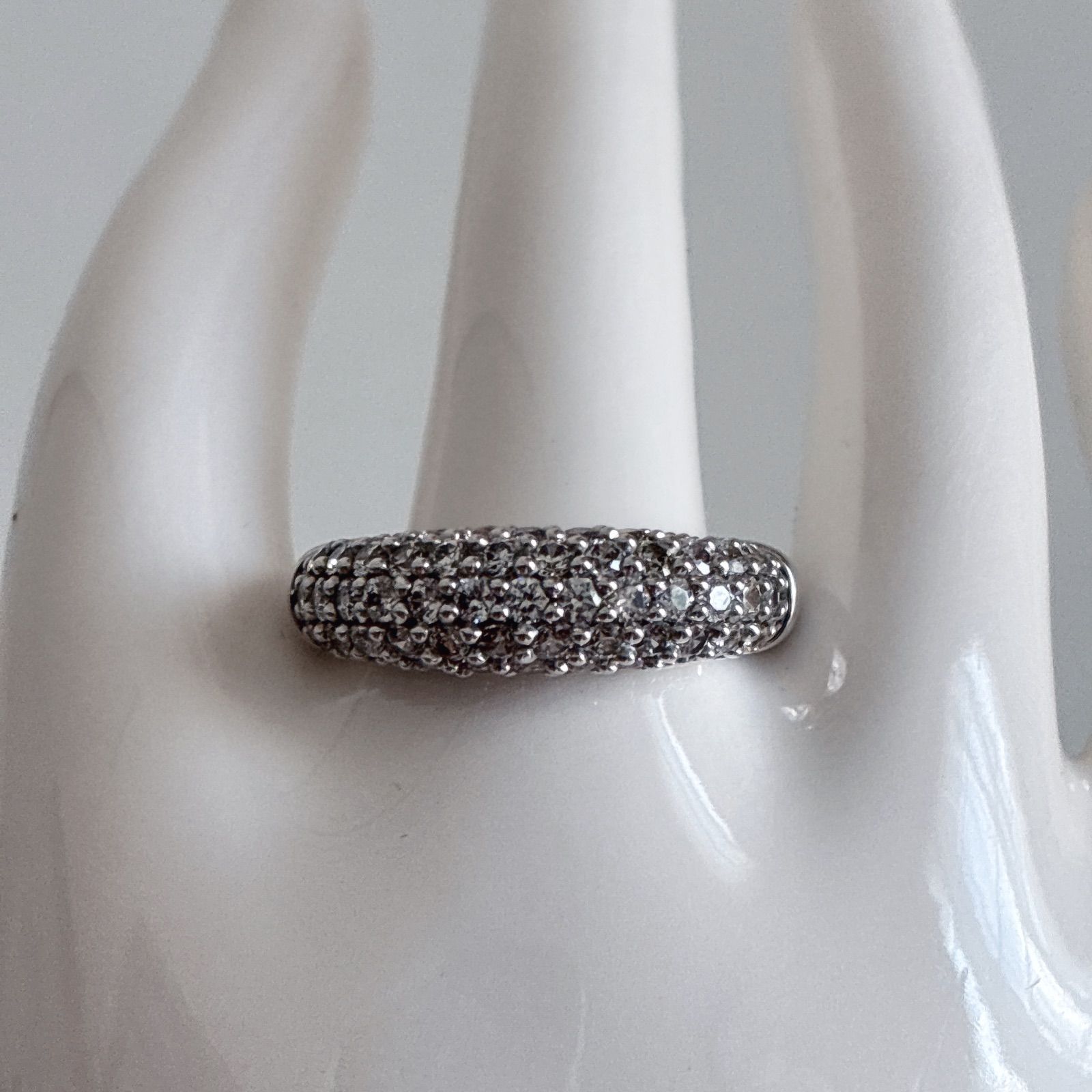 SWAROVSKI スワロフスキー パヴェ リング 指輪 58サイズ シルバー