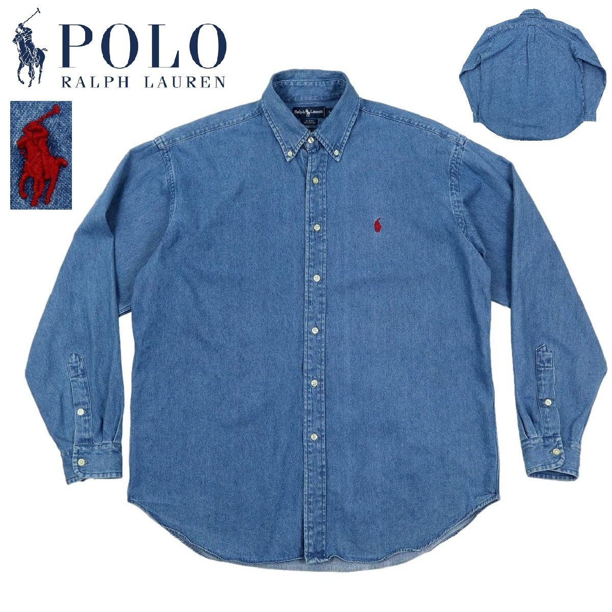 B3795】【90年代頃】POLO RALPH LAUREN ポロラルフローレン デニム