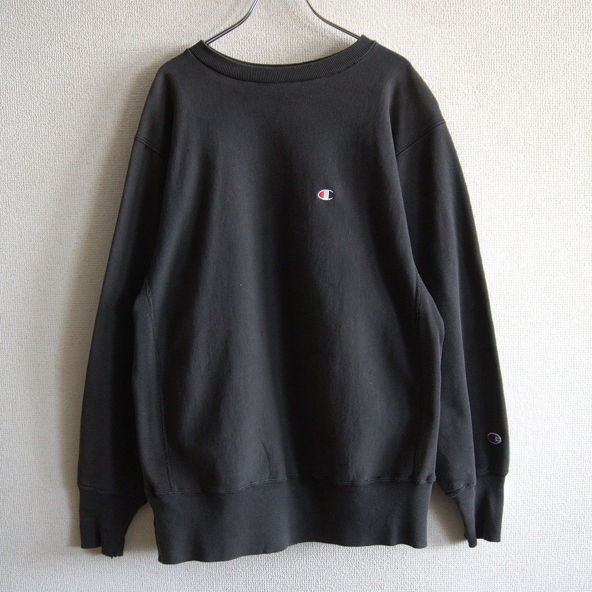 90s/ブラック】CHAMPION【REVERSE WEAVE リバースウィーブ スウェット 