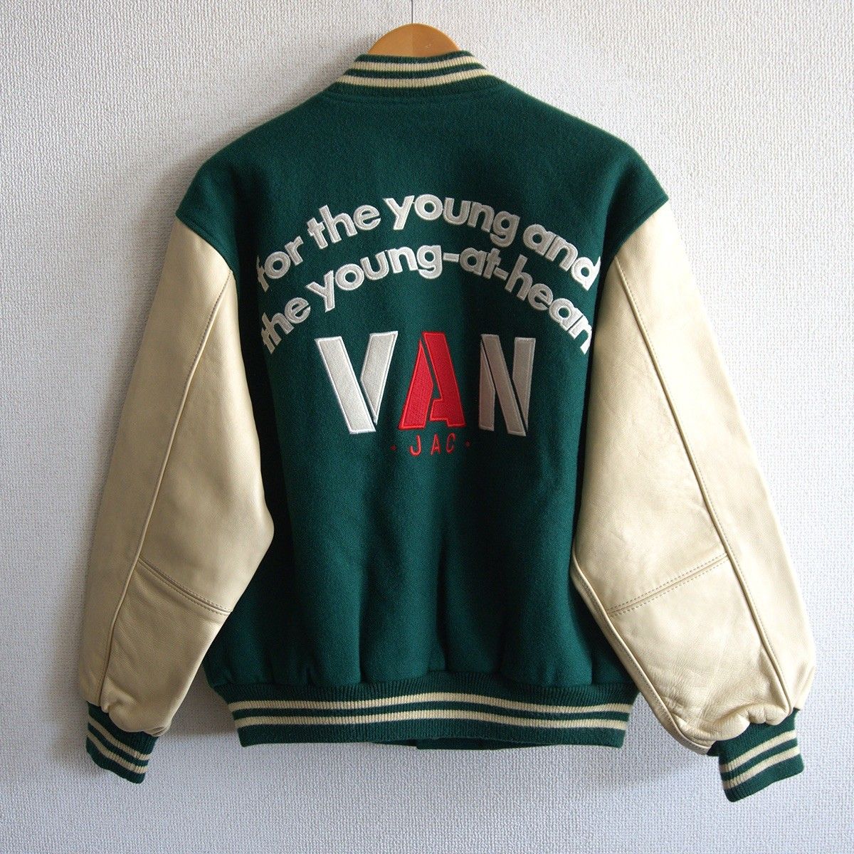 VAN ヴァン ワッペン - JAC袖レザー JAC スタジャンM 美品VAN Jacket