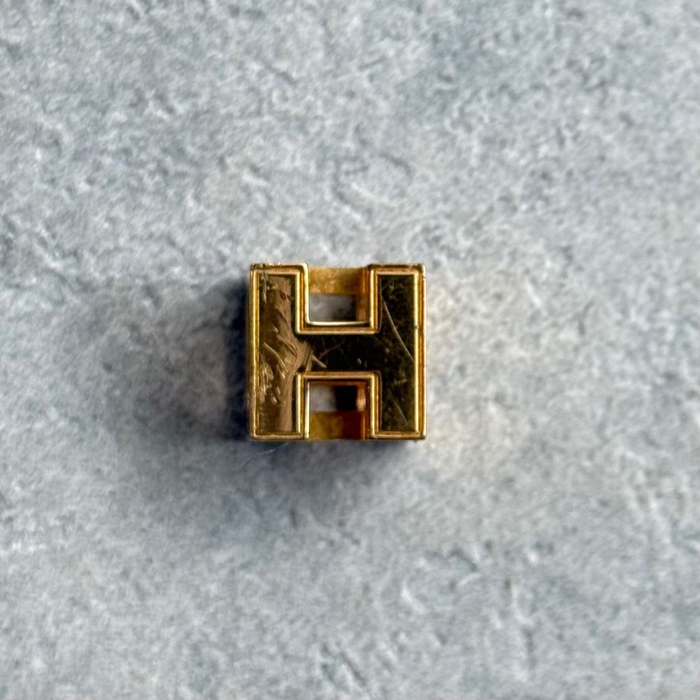 HERMES エルメス カージュドアッシュ Hキューブ ネックレス トップ 