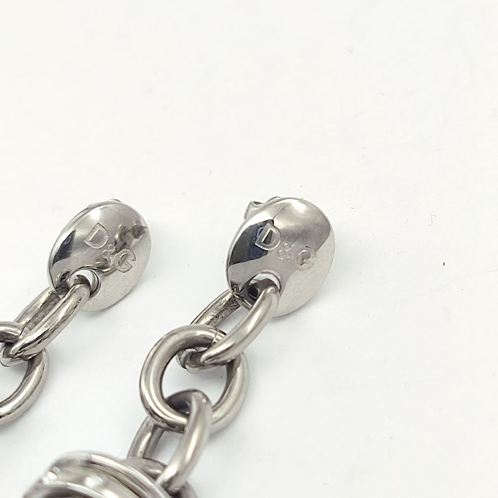 美品】D&G ドルチェ&ガッバーナ チェーンリングデザインピアス ライン 