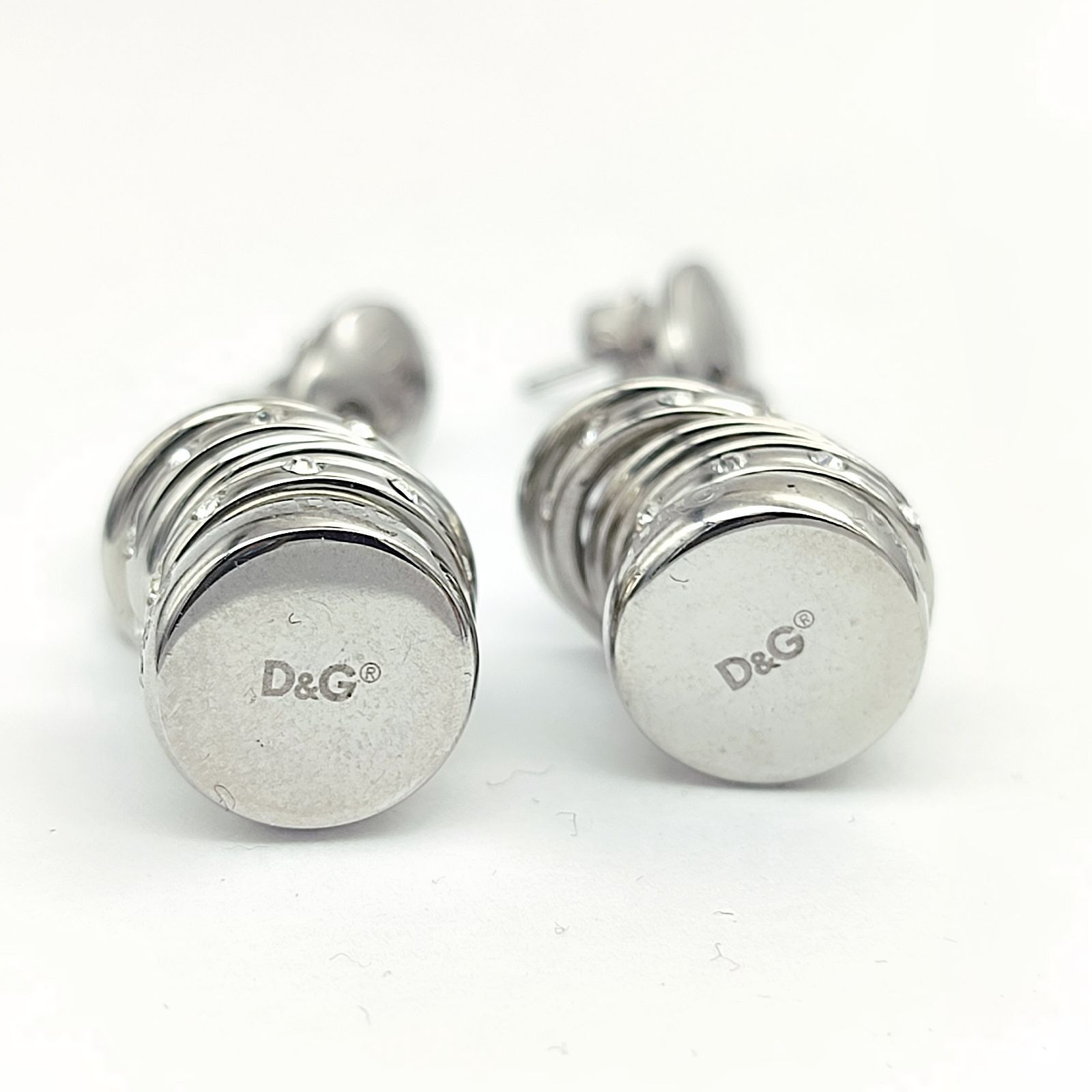 美品】D&G ドルチェ&ガッバーナ チェーンリングデザインピアス ライン 