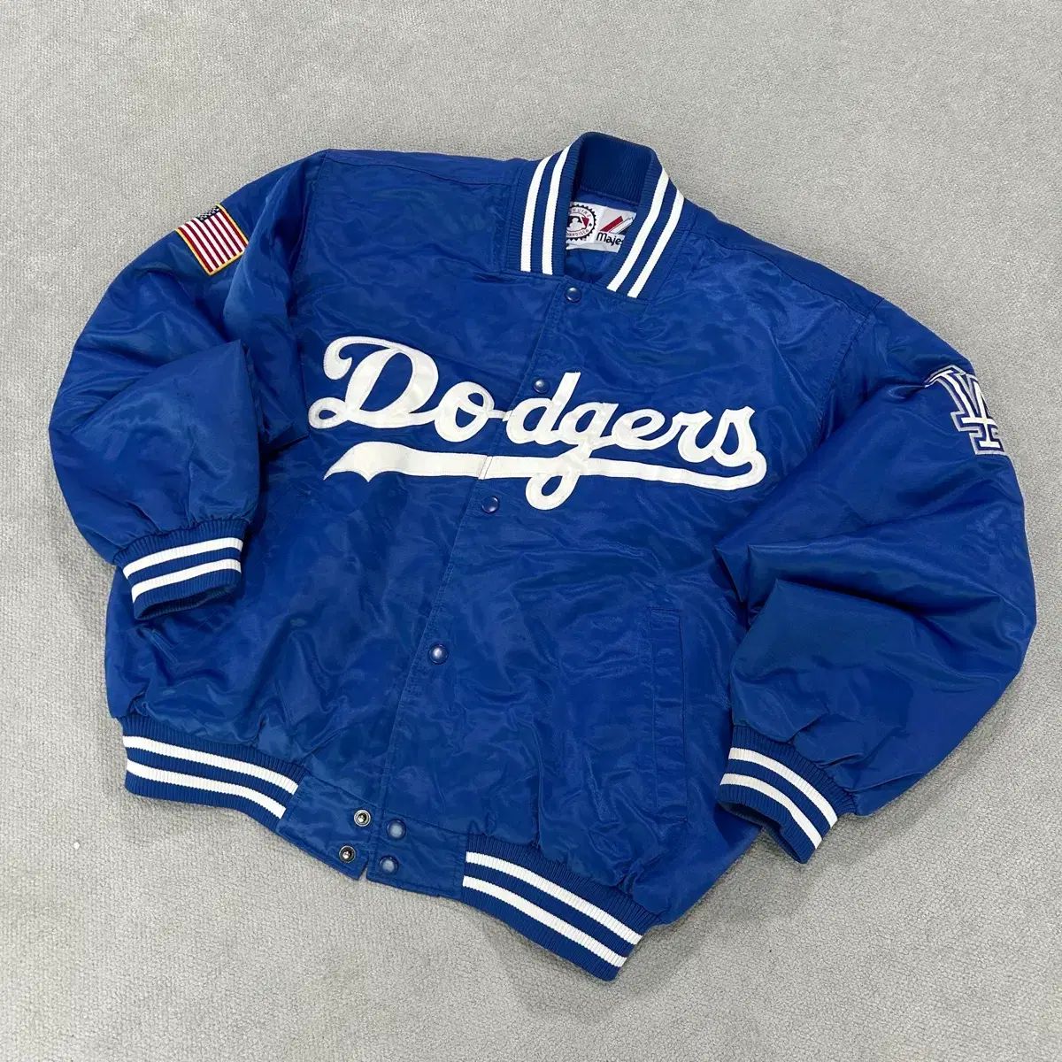 la スタジャン 青 Dodgers スタジャン シルバー ドジャース スタジャン 