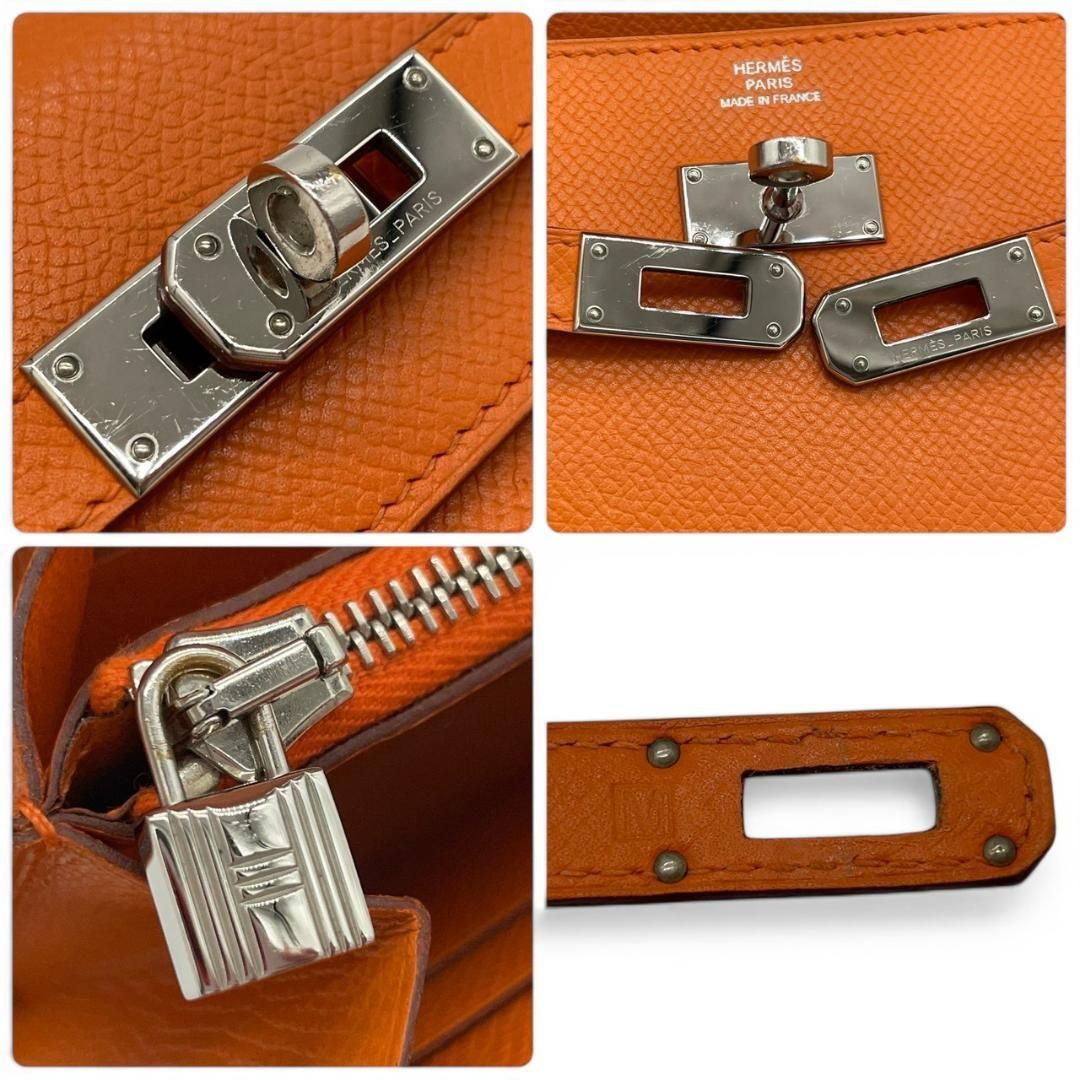 超極美品】エルメス HERMES 二つ折り長財布 ケリーウォレット ヴォー 