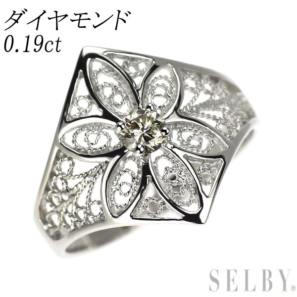 K18WG ダイヤモンド リング 0.19ct - メルカリ