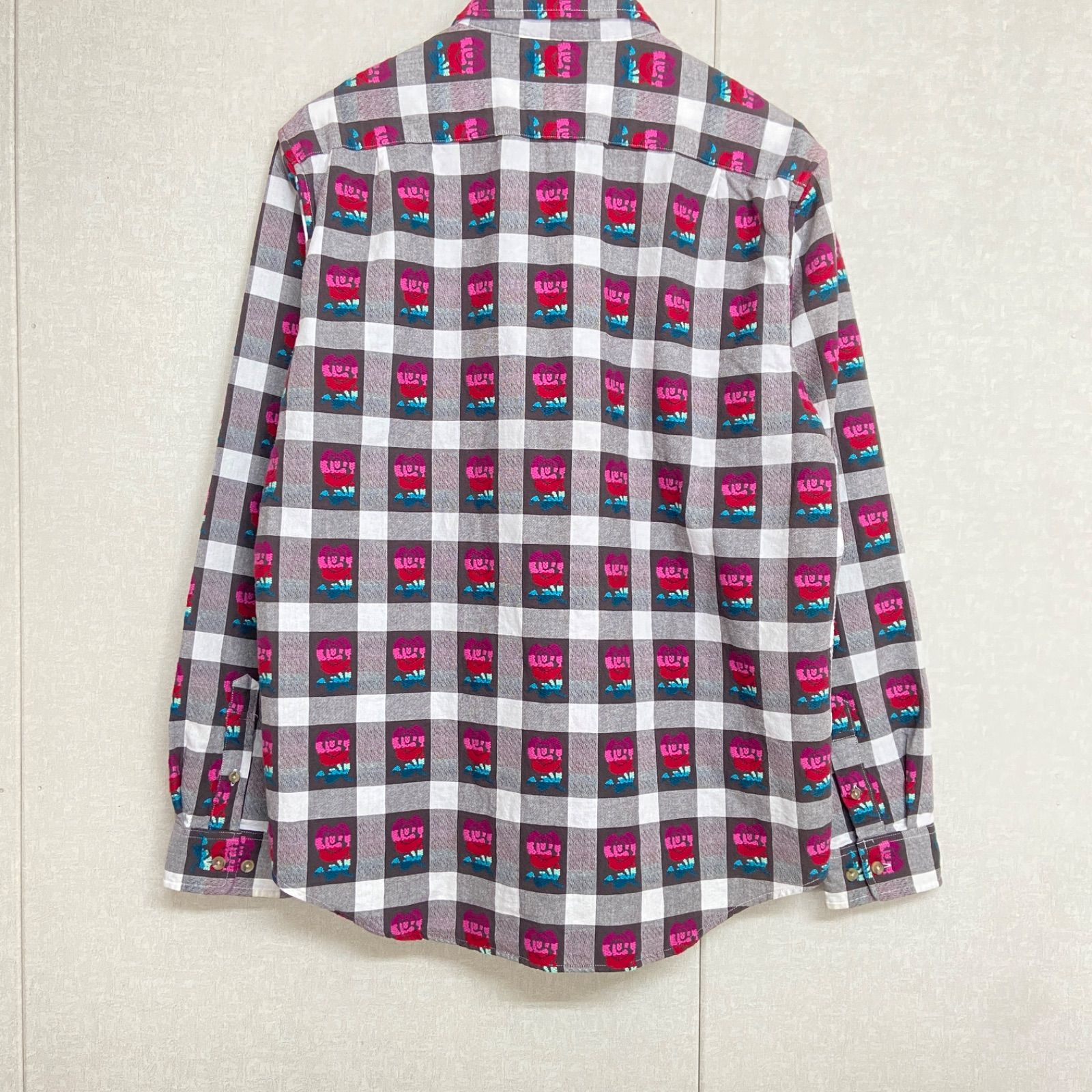 L  Rose Buffalo Plaid Shirt チェックシャツ ① Supreme 19SS Rose Buffalo Plaid Shirt ローズ 刺繍 バッファロー