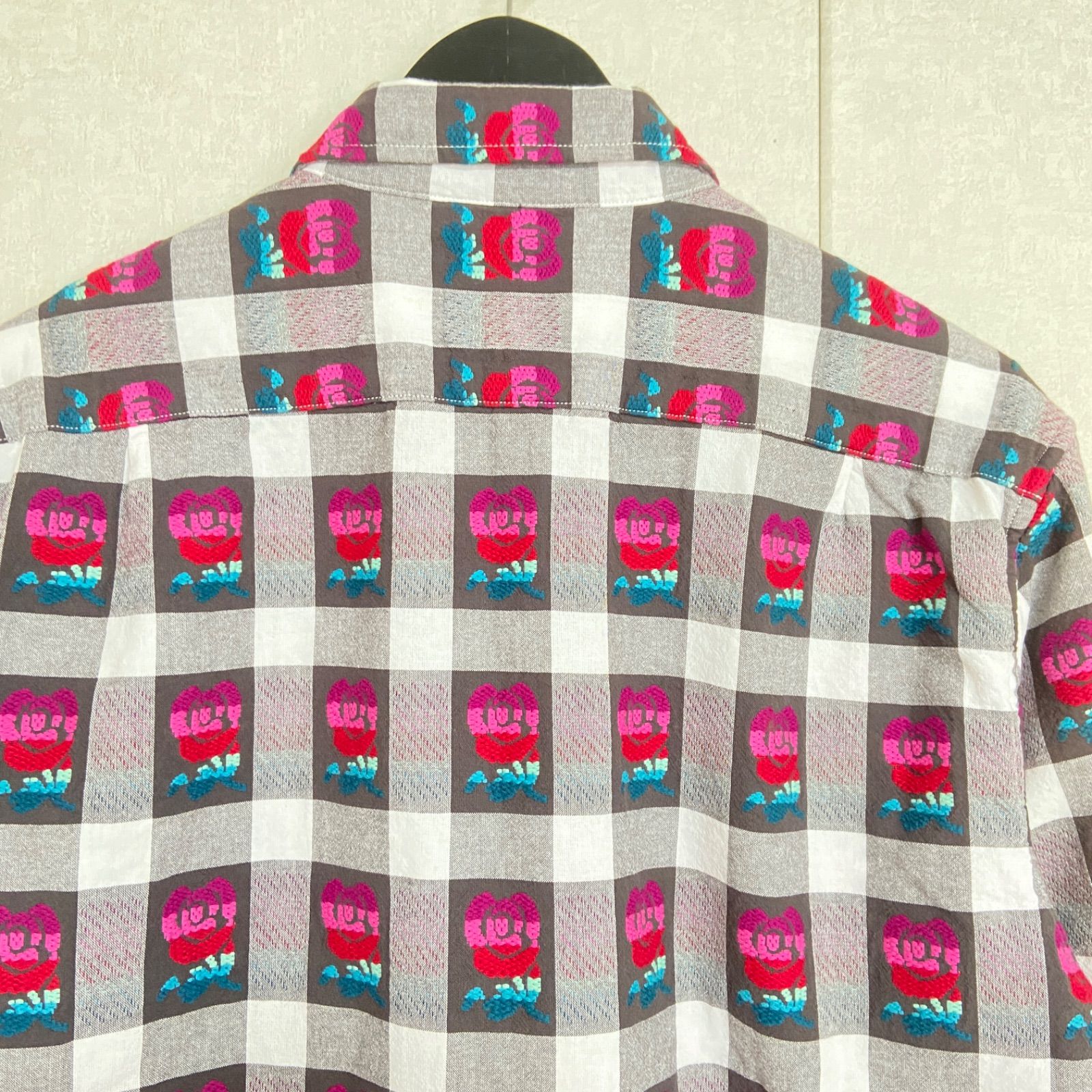 Supreme 19SS Rose Buffalo Plaid Shirt ローズ 刺繍 バッファロー
