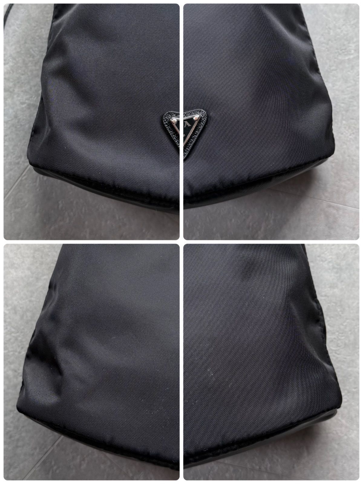 極美品 PRADA プラダ トライアングルロゴ 巾着バック Re-Nylon 