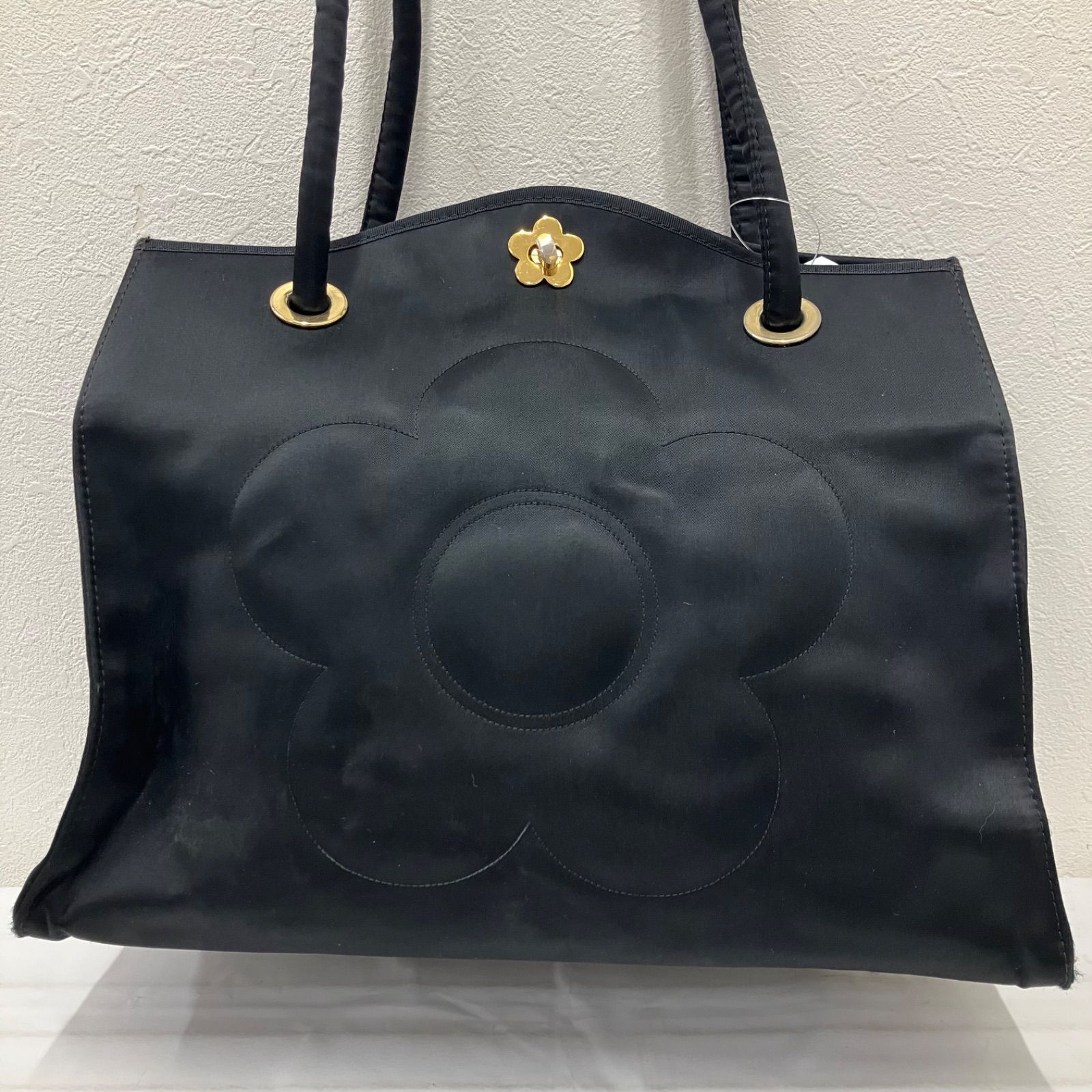 1639 MARY QUANT マリークワント マリクワ トートバッグ ブラック 黒 