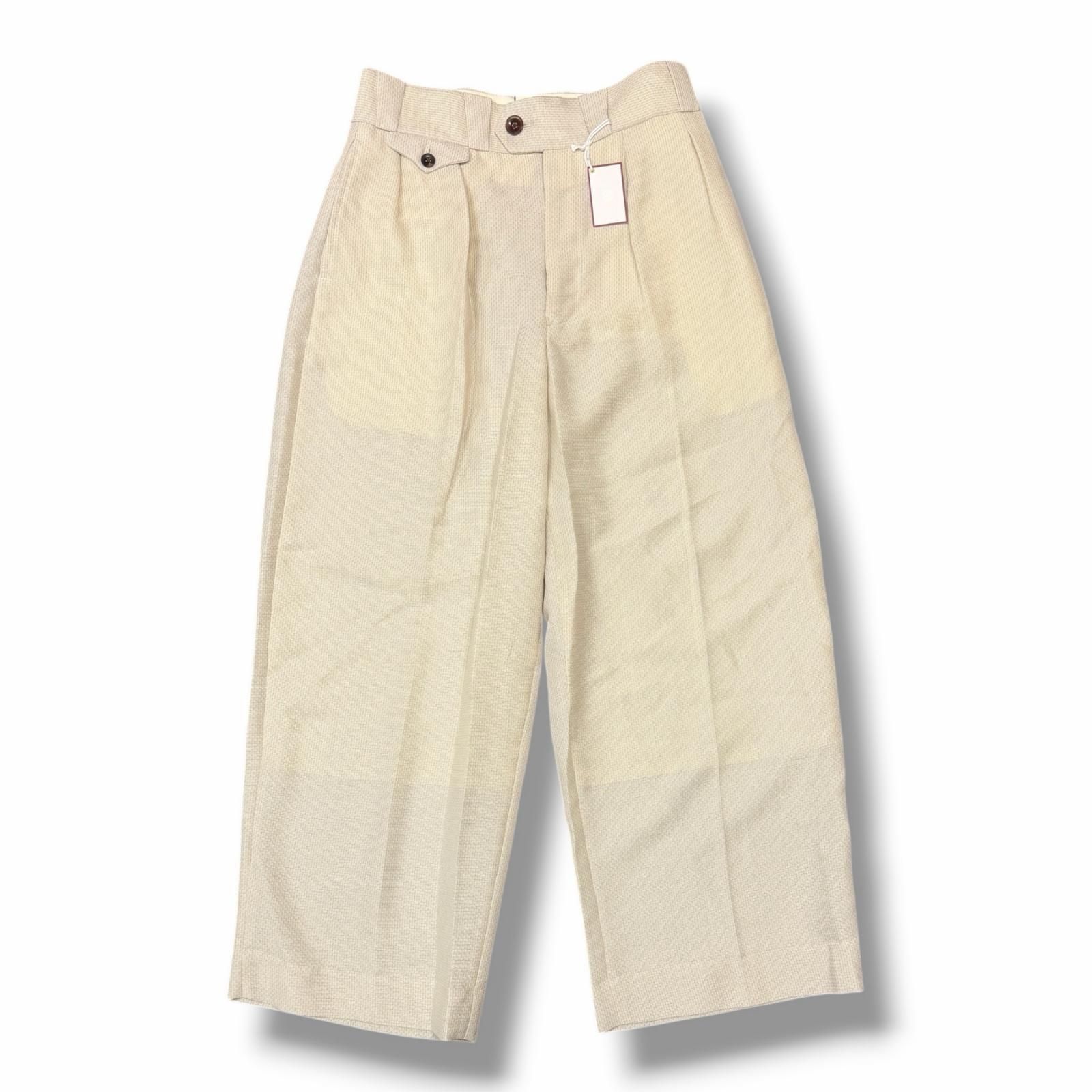 参考上代48400円 未使用 NEZU YOHINTEN 2 TUCK SLACKS PANTS 2タックスラックスパンツ ネズヨウヒンテン 100708 ベージュ 1 （12497M） 参考上代48400円 未使用 NEZU YOHINTEN 2 TUCK SLACKS PANTS 2タック