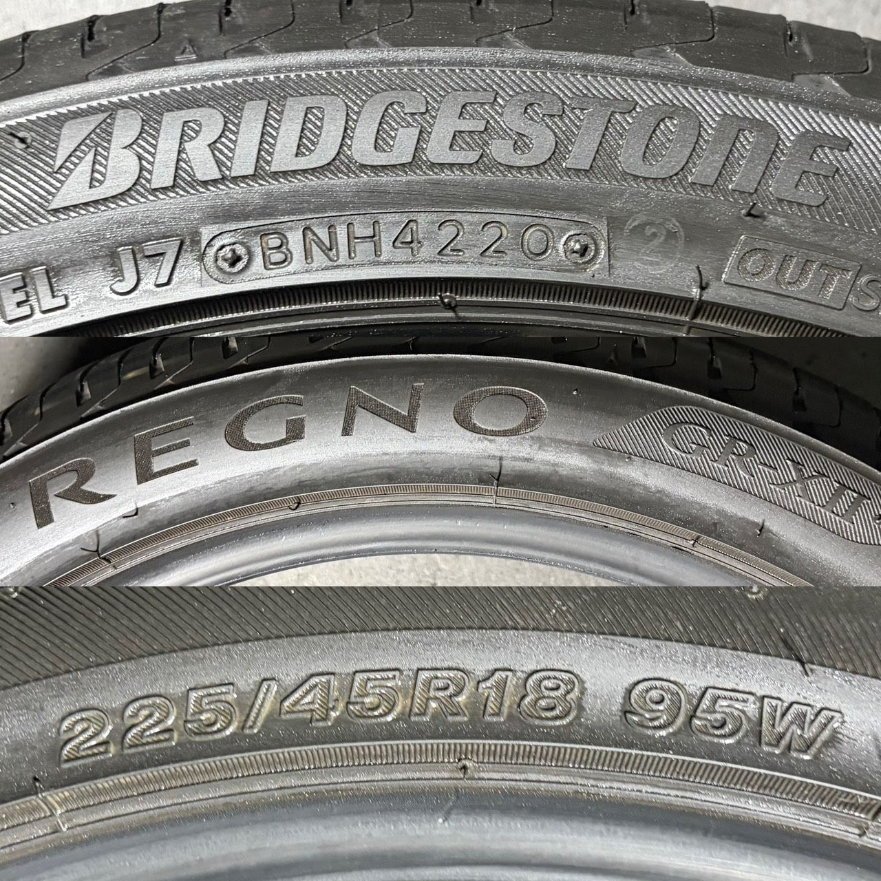 2020年製 約8.1～8.3分山 ブリヂストン BRIDGESTONE レグノ REGNO GR 