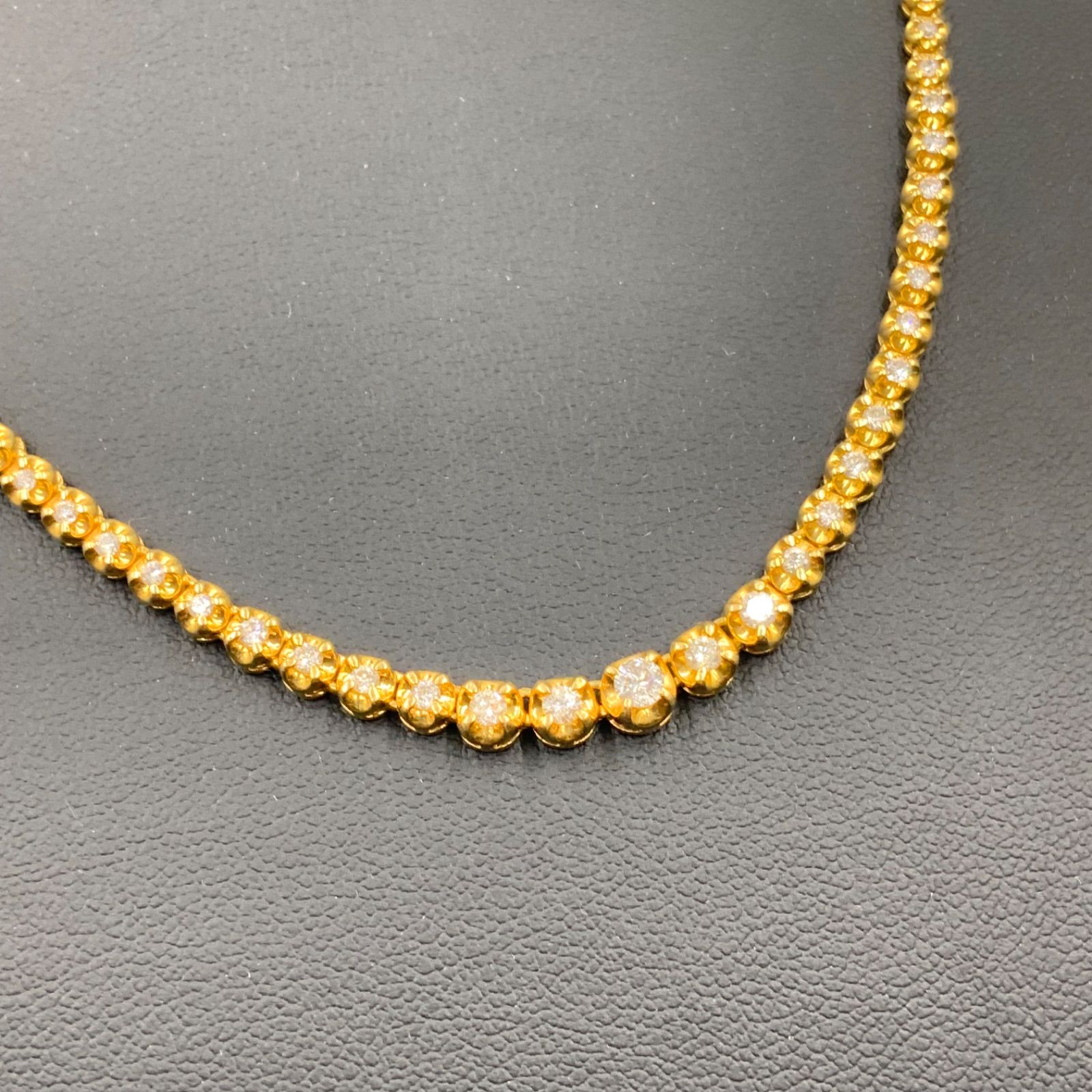 K18 テニスネックレス 2ct 16.8g 約44.5cm - メルカリ