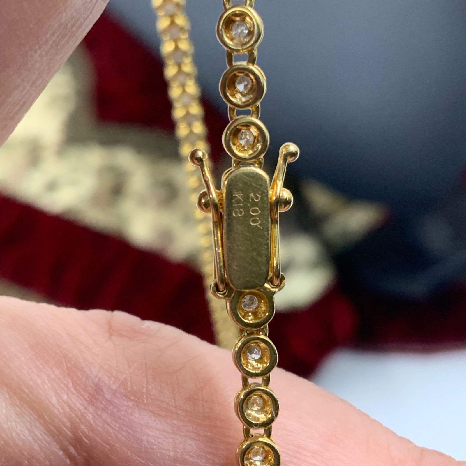 K18 テニスネックレス 2ct 16.8g 約44.5cm - メルカリ