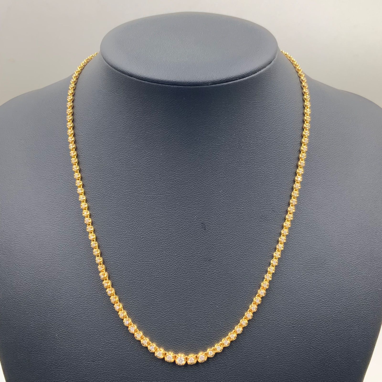 K18 テニスネックレス 2ct 16.8g 約44.5cm - メルカリ