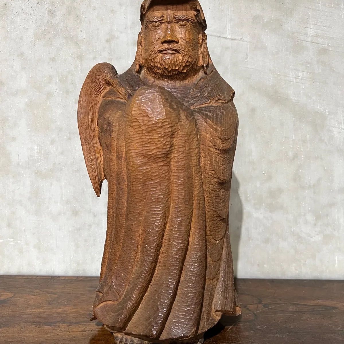 一木彫り 達磨立像 【在名】達磨大師 木彫／天然木 置物・オブジェ 