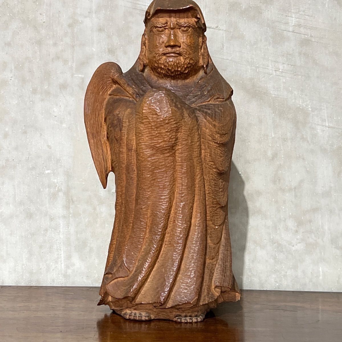 一木彫り 達磨立像 【在名】達磨大師 木彫／天然木 置物・オブジェ 