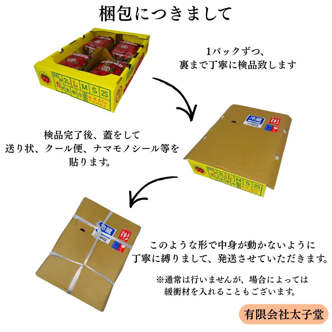 いちご約2kg。鹿児島県産さがほのかSサイズ。秀品。市場直送。クール便