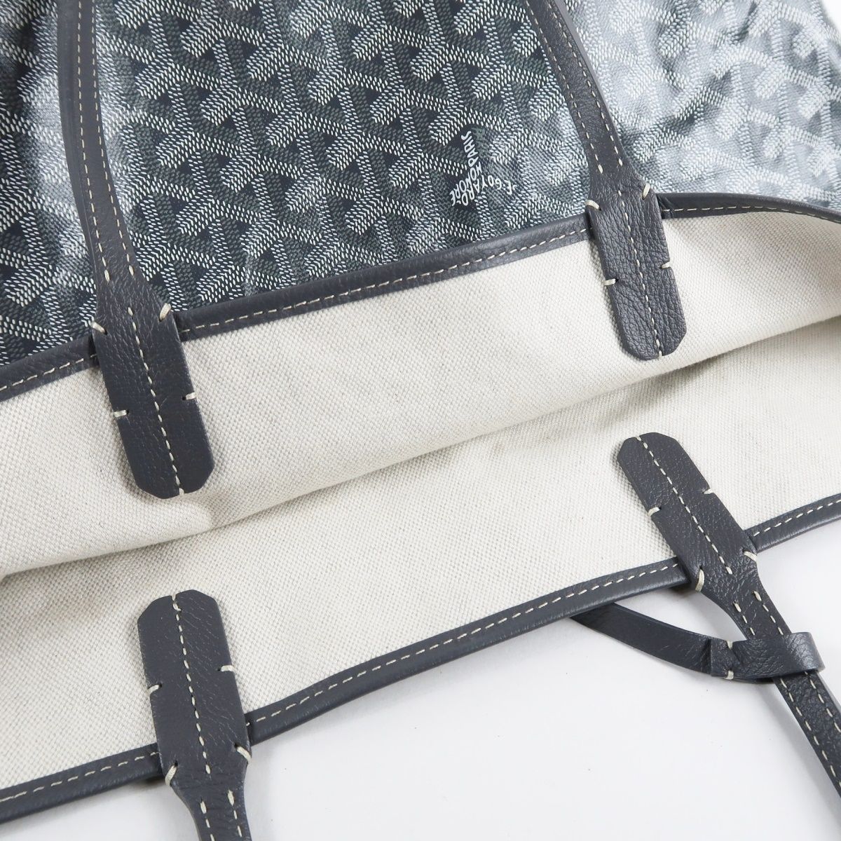 超美品】GOYARD ゴヤール サンルイPM トート ハンドバッグ グレー系 
