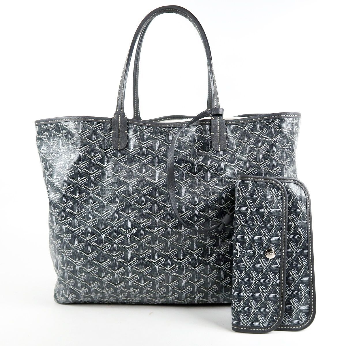 超美品】GOYARD ゴヤール サンルイPM トート ハンドバッグ グレー系 