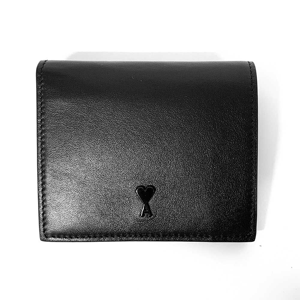 新品 AMI PARIS アミパリス USL715.AL0138 ブラック カウハイドレザー 