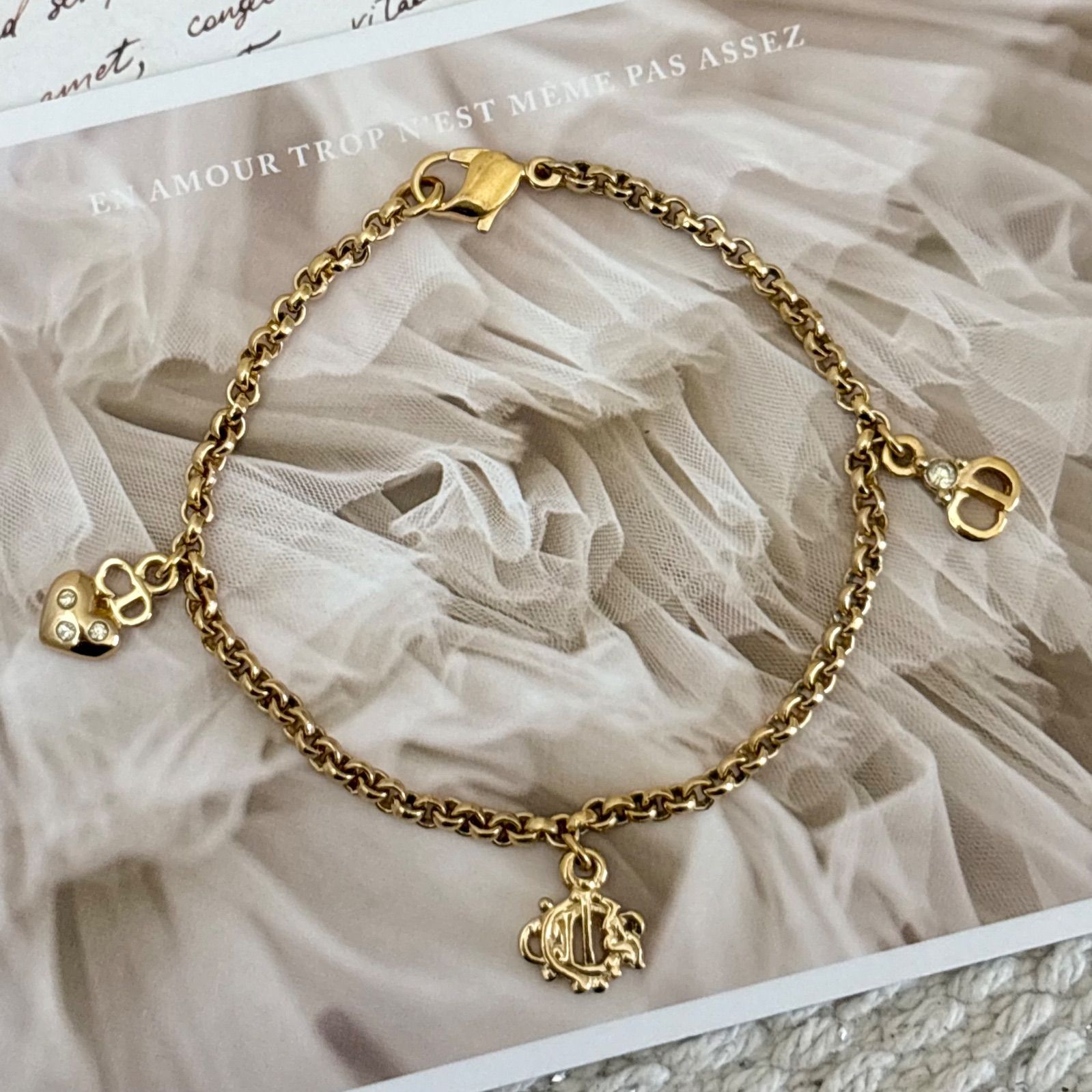 クリスチャンディオール Christian Dior ブレスレット CDロゴ メタル