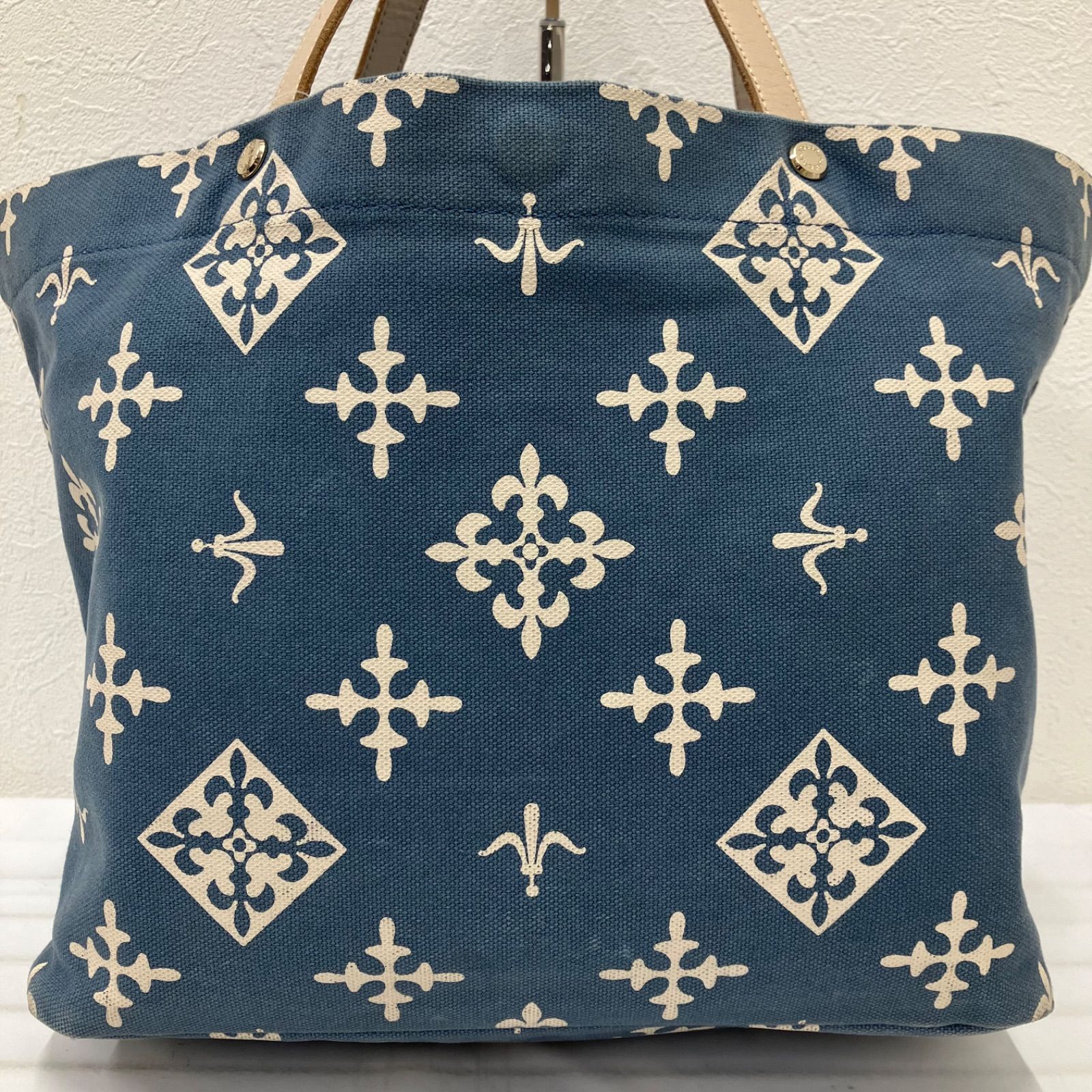 1591 russet ラシット トートバッグ キャンバス レザー ブルー 
