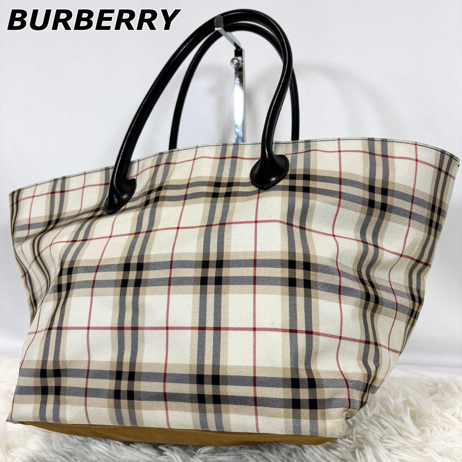 BURBERRY 'Sバーバリーノバチェック大容量舟型トートバッグ