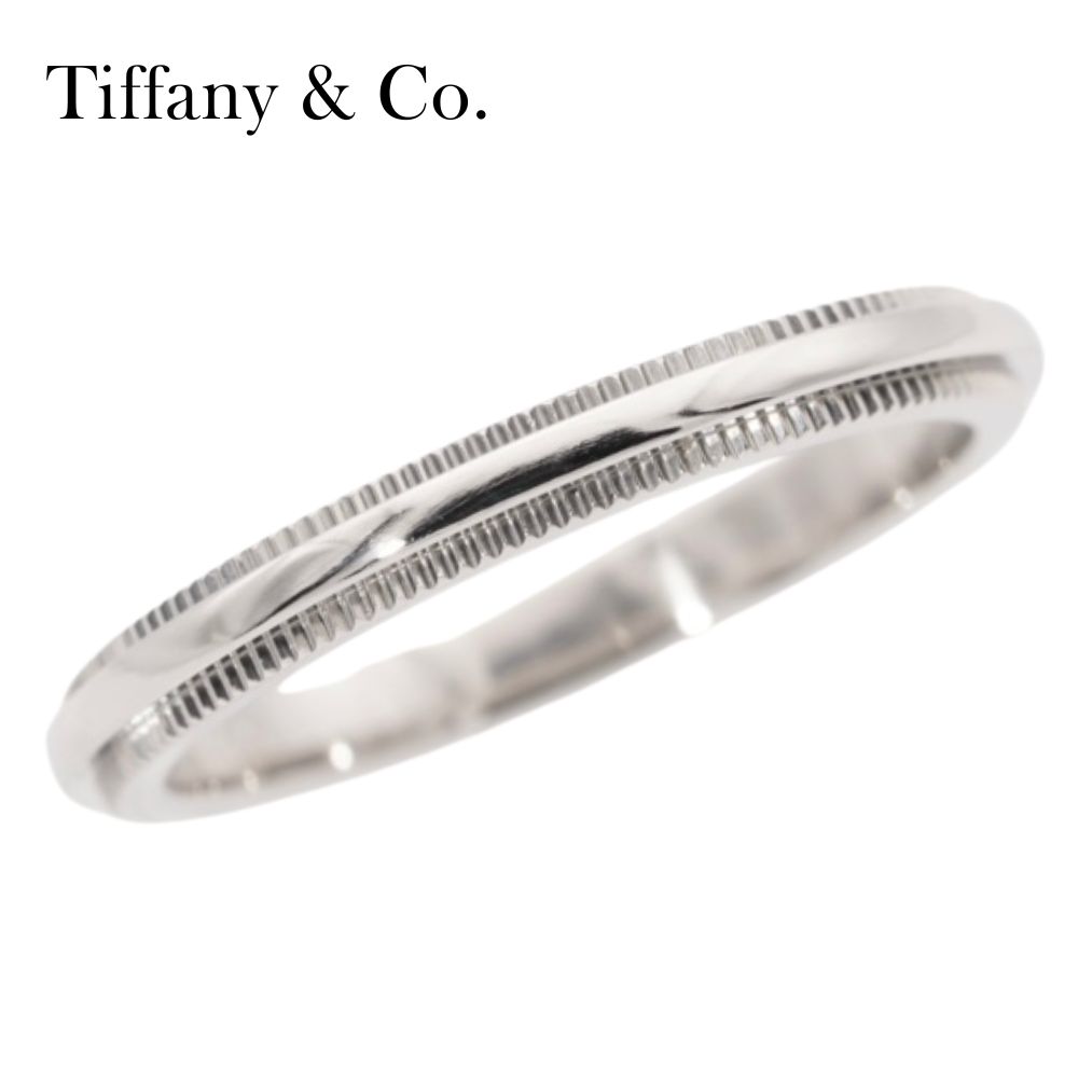 ぴお様用ティファニー Pt950 ミルグレイン バンド リング TIFFANY ティファニー トゥギャザー ミルグレイン バンド リング 6.5号