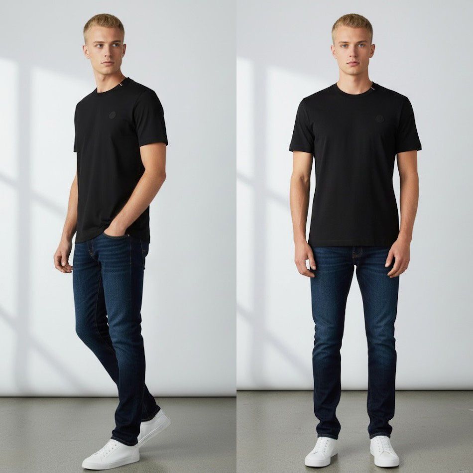242 MONCLER モンクレール 8C00032 89AYW ブラック Tシャツ カットソー