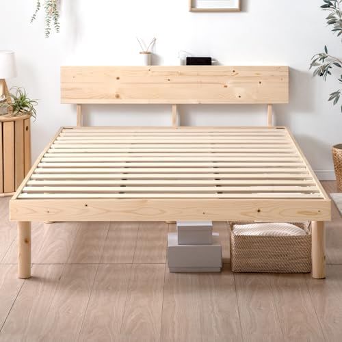 ☆新品☆タンスのゲン ベッド シングル 天然木 北欧パイン材使用 宮棚