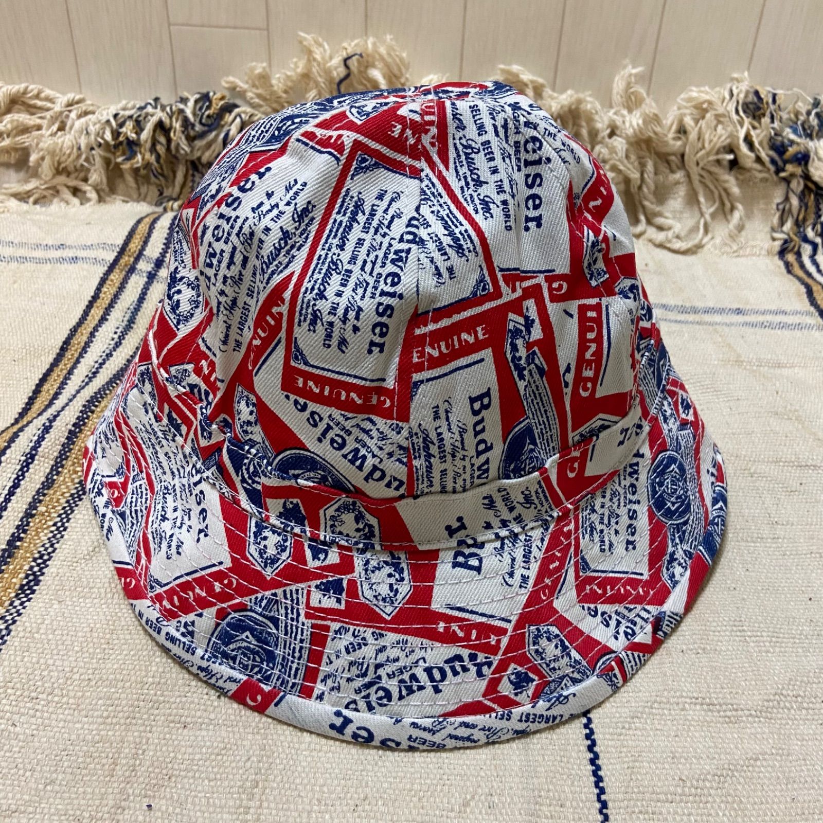 【新品L/USA製】アメカジ系！総柄バケハ2点CHAMPION×バドワイザー 新品L/USA製】アメカジ系！総柄バケハ2点CHAMPION×バドワイザー