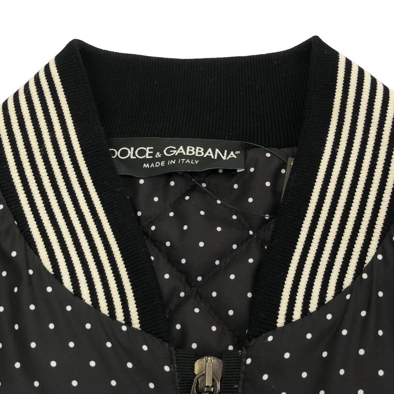 DOLCE&GABBANA ドット柄 ブルゾン ブラック 40 DOLCE&GABBANA
