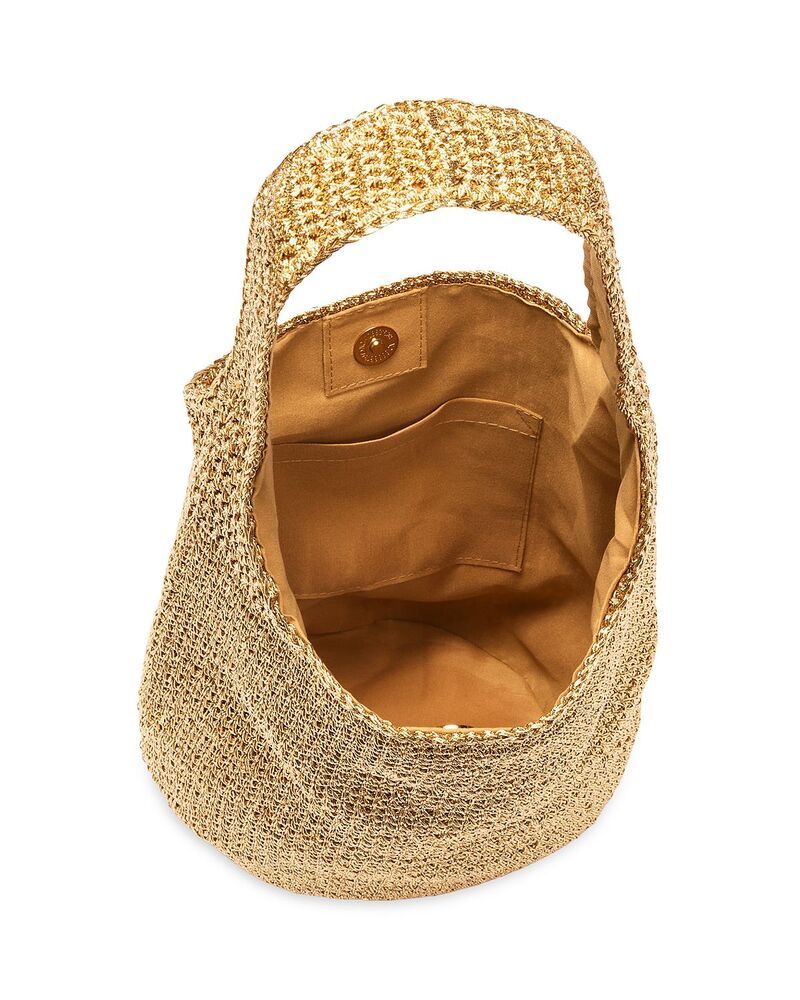 レディース アクア レディース バッグ トール AQUA llic Woven Tote Exclusive Gold ゴールド