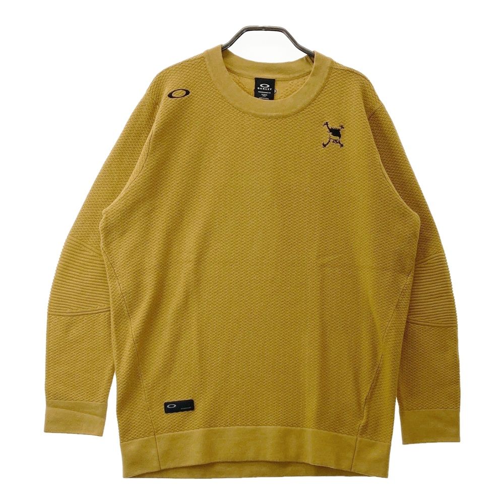 サイズ：L OAKLEY オークリー FOA405744 ニットセーター スカル刺繍  イエロー系 [240101664155] ゴルフウェア メンズ ストスト サイズ：L OAKLEY オークリー FOA405744 ニットセーター スカル刺繍