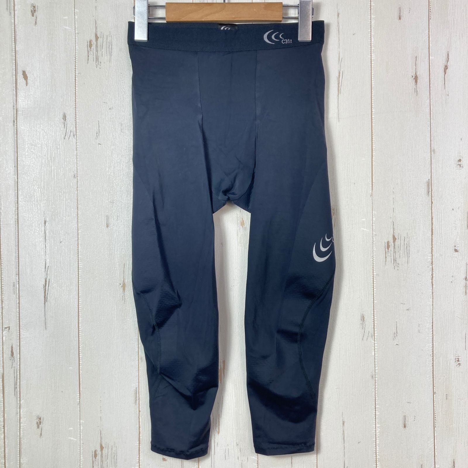 ✉️Men's M ブラック系 C3Fit ( シースリーフィット ) フォーカス 3/4 タイツ ナイロン ウェア ボトムス タイツ z00057556 タイツ ボトムス ウェア